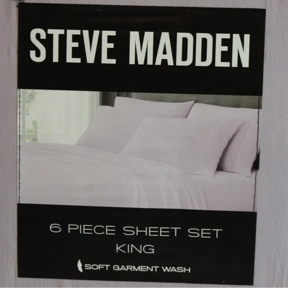 NWT Steve Madden 6 Piece King Size Sheet Set - Picture 2 of 5
